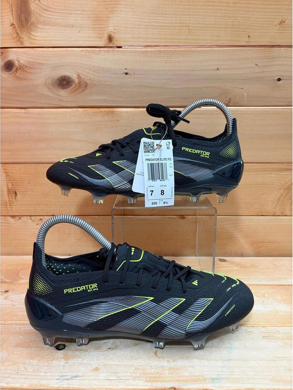 New Adidas Predator Elite FG Electric Stealth JI1085 Soccer Cleats Mens Size 7